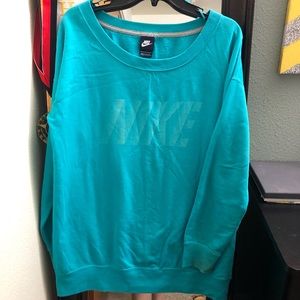 Nike Teal Cowl Neck Sweatshirt